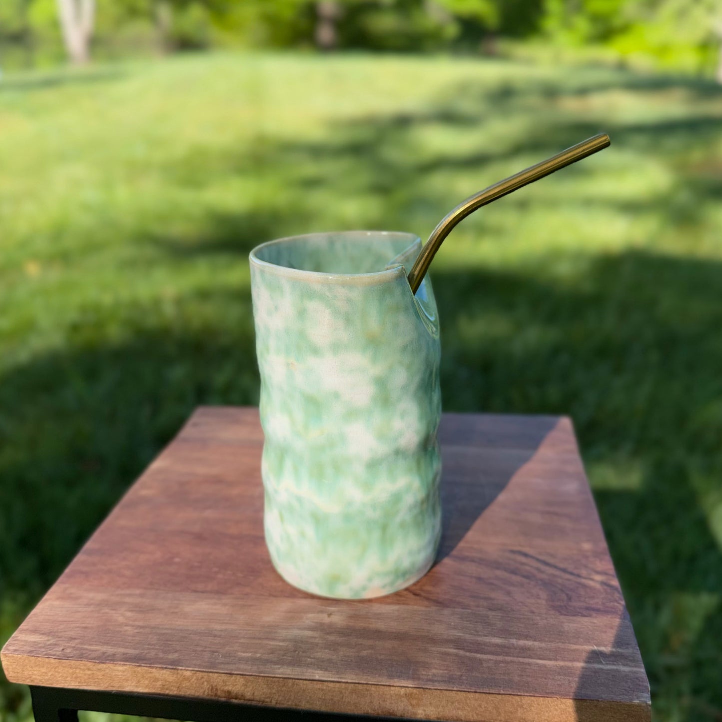 Straw Tumbler- Light Green