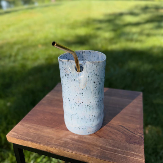 Straw Tumbler- Blue Speckle