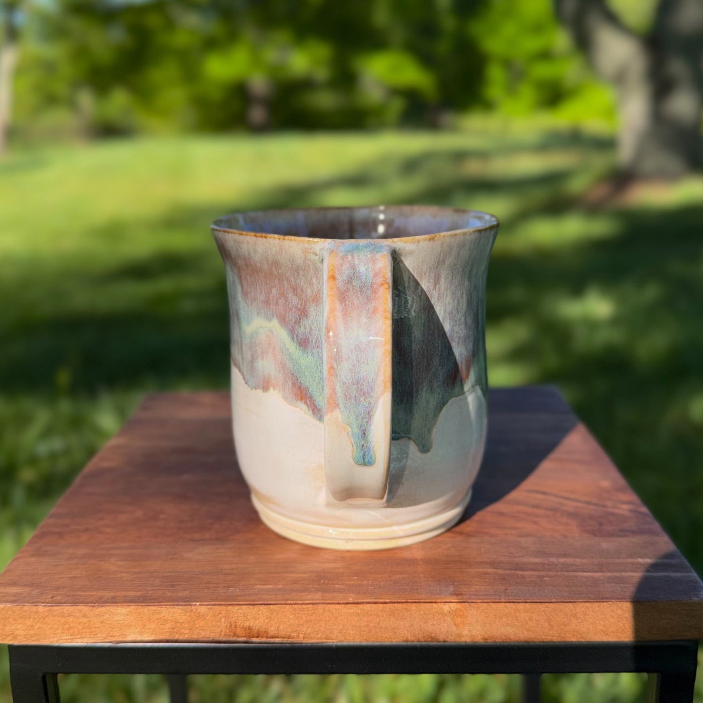 Coffee Mug- White w/ Blue & Purple