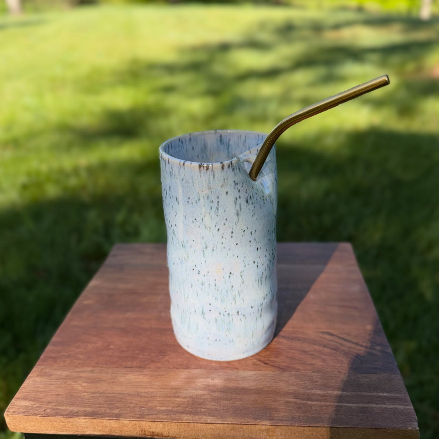 Straw Tumbler- Blue Speckle